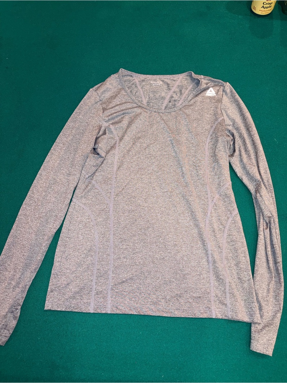 Reebok Heather Gray Long Sleeve Performance Tee